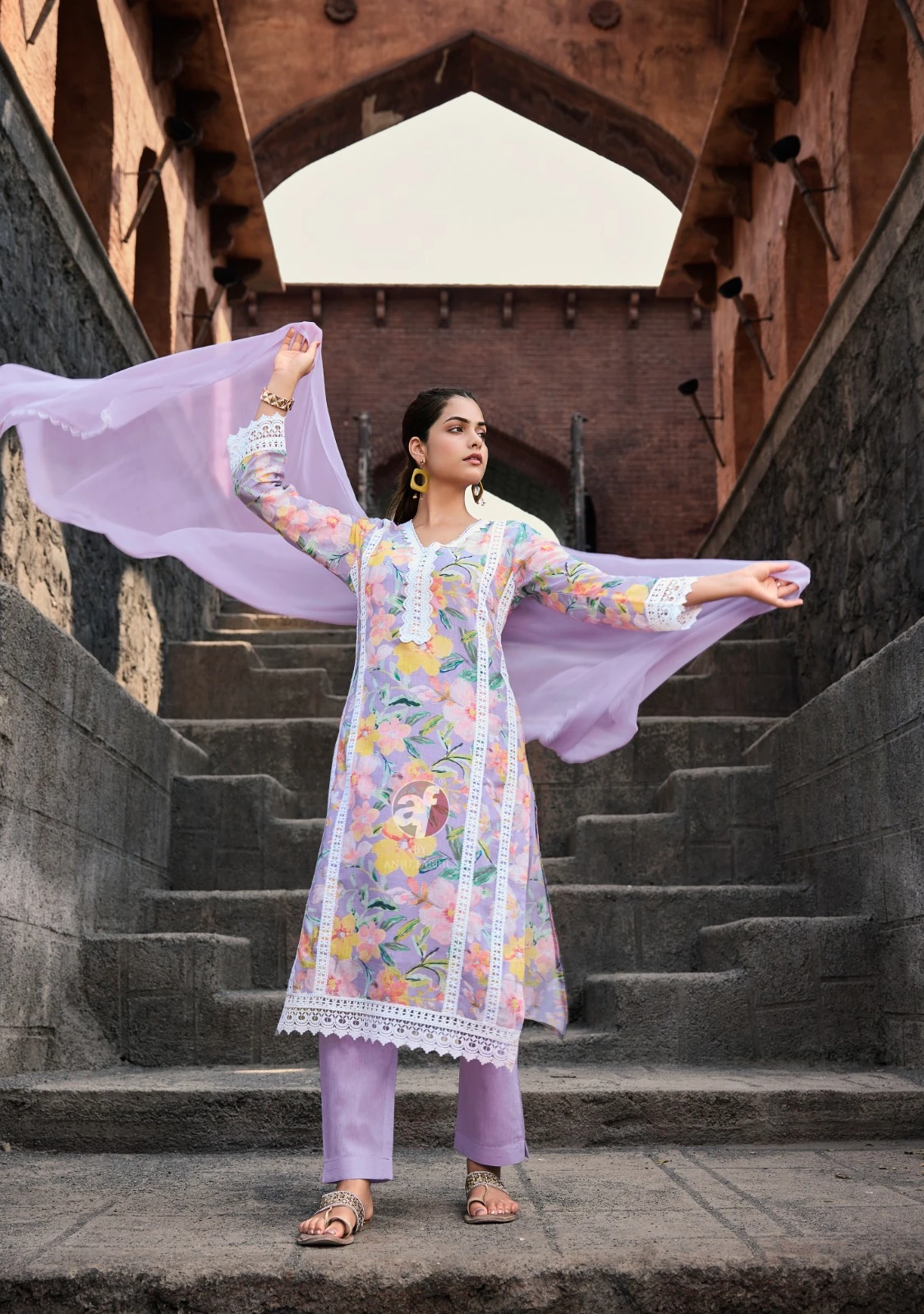 Anju Fabric Sakhi Re Vol 2 Linen Cotton Wholesale Fancy Readymade Salwar Suit Catalog — Wholesale Salwar Suits, Anju fabric wholesale from Surat — view 5